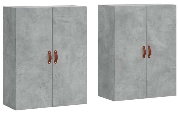 2 db betonszürke faliszekrény 69,5 x 34 x 90 cm
