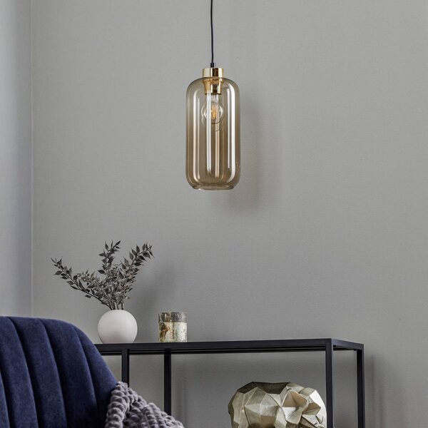 TK Lighting Marco Green lógó világítás, 1 izzós, barna, dimmelhető, Barna / rozsda, Nappali / Étkező, Üveg, Modern