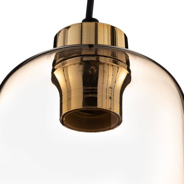 TK Lighting Marco Green lógó világítás, 1 izzós, barna, dimmelhető, Barna / rozsda, Nappali / Étkező, Üveg, Modern