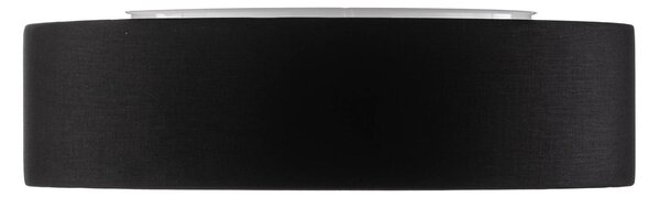 TK Lighting Rondo mennyezeti lámpa, fekete, Ø 50 cm, dimmelhető, Fekete, Hálószoba, Textil / szövet / selyem, Modern