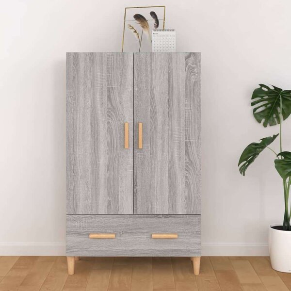 VidaXL szürke sonoma színű szerelt fa magasszekrény 70 x 31 x 115 cm