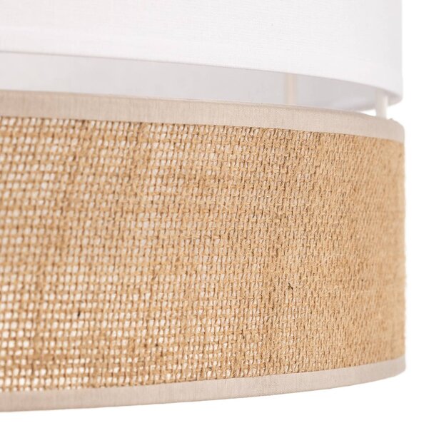 TK Lighting Linobianco mennyezeti világítás, Ø 60 cm, dimmelhető, Barna / rozsda, Nappali / Étkező, Textil / szövet / selyem, Modern