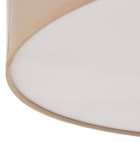 TK Lighting Rondo mennyezeti világítás, krém színű, Ø 60 cm, dimmelhető, Krém / borostyánsárga, Hálószoba, Textil / szövet / selyem, Modern