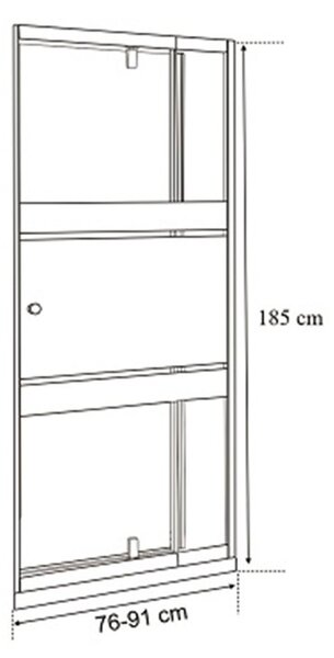 Flexi-S állítható zuhanyajtó 76-91x185 cm