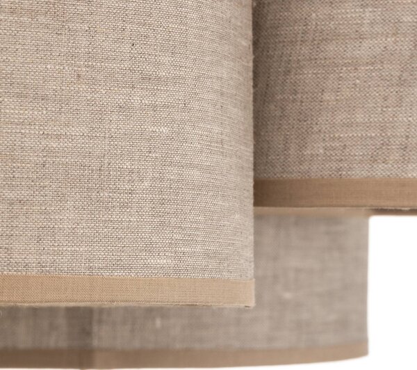 TK Lighting Mona Nature mennyezeti világítás, 3 izzós, természetes vászon, dimmelhető, Nappali / Étkező, Textil / szövet / selyem, Modern
