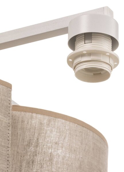 TK Lighting Mona Nature mennyezeti világítás, 3 izzós, természetes vászon, dimmelhető, Nappali / Étkező, Textil / szövet / selyem, Modern