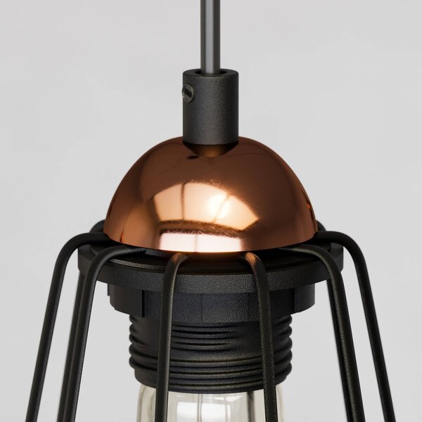 TK Lighting Galaxy lógó világítás négy ketrecbúra, dimmelhető, Fekete, Nappali / Étkező, fém, Modern