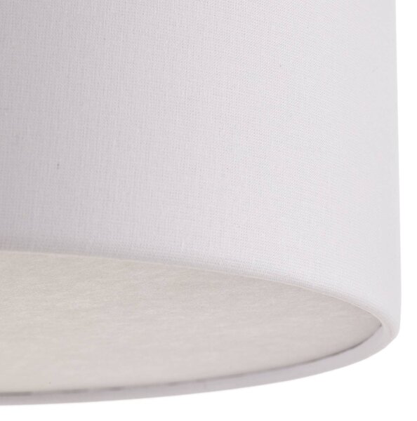 TK Lighting Rondo mennyezeti világítás, fehér, Ø 30 cm, dimmelhető, Fehér / opál, Hálószoba, Textil / szövet / selyem, Modern