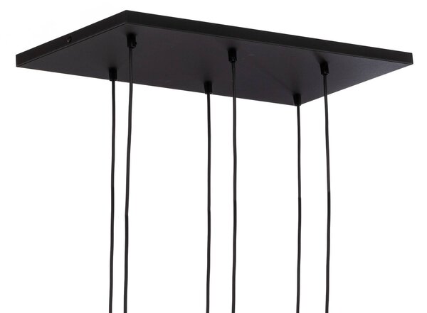 TK Lighting Marco Green lógó világítás, 6 izzós, átlátszó/zöld/barna, dimmelhető, Tiszta / átlátszó, Nappali / Étkező, Üveg, Modern