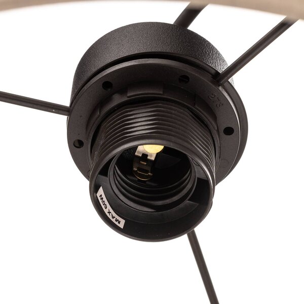 TK Lighting Juta lógó világítás, 1 izzós Ø 30 cm, dimmelhető, Barna / rozsda, Nappali / Étkező, Textil / szövet / selyem