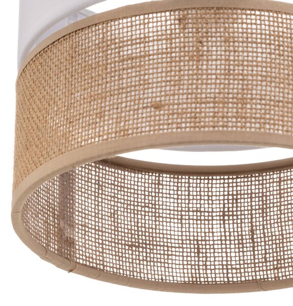 TK Lighting Linobianco lógó világítás, kerek, 3 izzós, dimmelhető, Fehér / opál, Nappali / Étkező, Textil / szövet / selyem, Modern