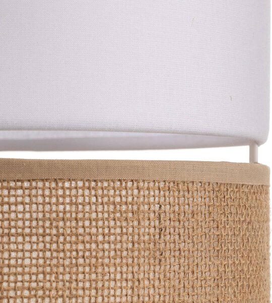 TK Lighting Linobianco lógó világítás, kerek, 3 izzós, dimmelhető, Fehér / opál, Nappali / Étkező, Textil / szövet / selyem, Modern