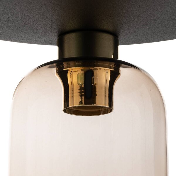 TK Lighting Marco Green mennyezeti világítás, 3 izzós, átlátszó/zöld/barna, dimmelhető, Tiszta / átlátszó, Nappali / Étkező, Üveg, Modern