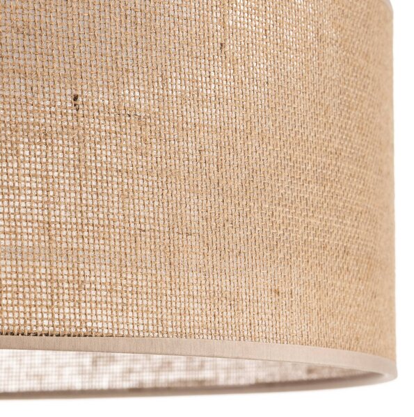 TK Lighting Juta mennyezeti világítás, Ø 60 cm, dimmelhető, Barna / rozsda, Nappali / Étkező, Textil / szövet / selyem