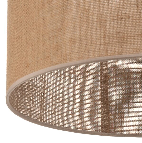 TK Lighting Juta lógó világítás, 1 izzó Ø 50 cm, dimmelhető, Barna / rozsda, Nappali / Étkező, Textil / szövet / selyem