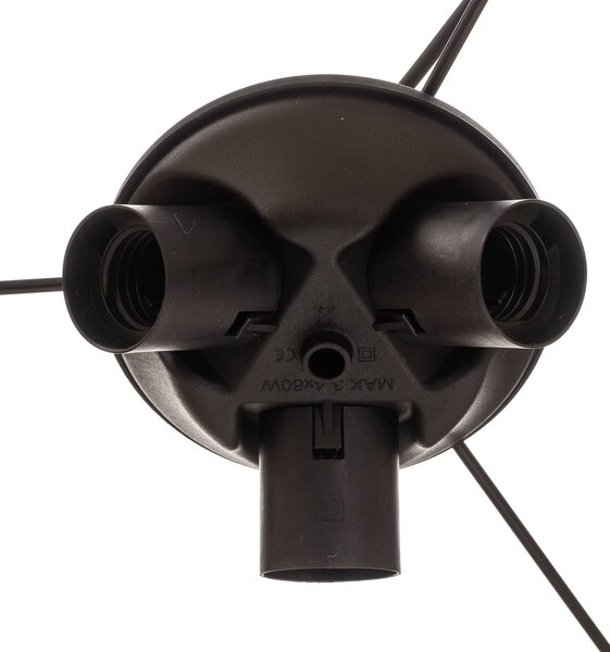 TK Lighting Juta lógó világítás, 1 izzó Ø 50 cm, dimmelhető, Barna / rozsda, Nappali / Étkező, Textil / szövet / selyem