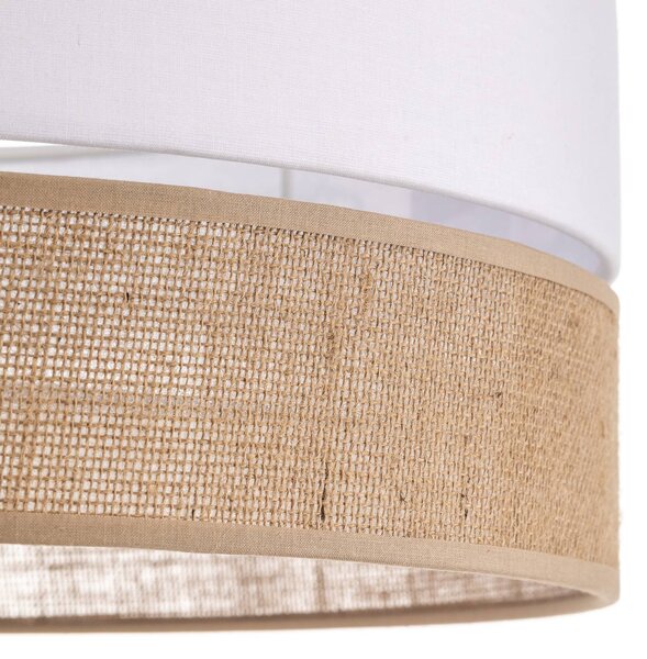 TK Lighting Linobianco mennyezeti világítás, Ø 45 cm, dimmelhető, Nappali / Étkező, Textil / szövet / selyem, Modern