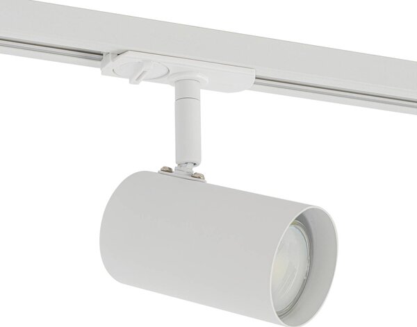 Lindby 1-körös sínrendszer Linaro, GU10, 3-lámpás, fehér, dimmelhető, Fehér / opál, Folyosó, Alumínium, Modern
