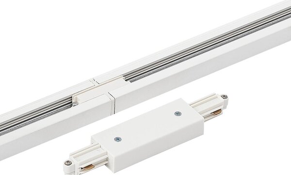 Lindby 1-körös sínrendszer Linaro, GU10, 5 lámpás, fehér, dimmelhető, Fehér / opál, Folyosó, Alumínium, Modern