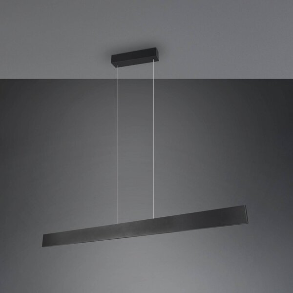 Trio Lighting Galway LED függőlámpa, matt fekete, fel/le, CCT, fém, dimmelhető, Fekete, Nappali / Étkező, fém, Modern