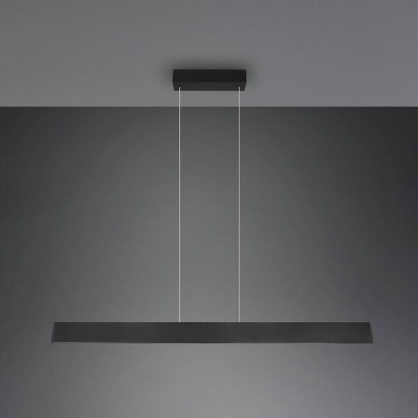 Trio Lighting Galway LED függőlámpa, matt fekete, fel/le, CCT, fém, dimmelhető, Fekete, Nappali / Étkező, fém, Modern