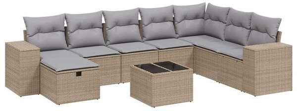 VidaXL Polyrattan Kerti Ülőgarnitúra - 9 részes