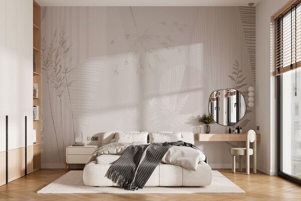 Fotótapéta Minimalista kompozíció fűvel és formákkal, Fotótapéta egyedi, w05318 : Uwalls.hu