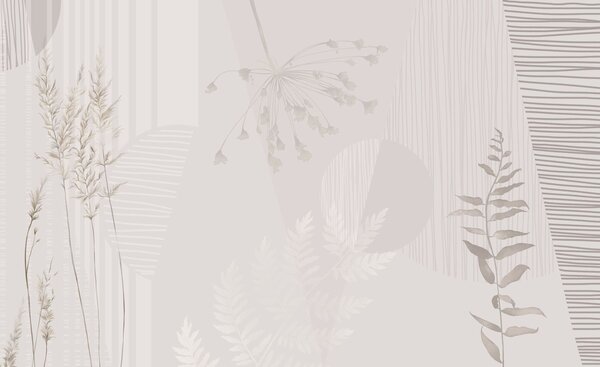 Fotótapéta Minimalista kompozíció fűvel és formákkal, Fotótapéta egyedi, w05318 : Uwalls.hu