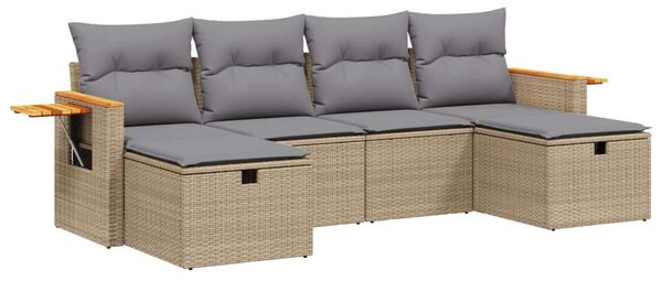 VidaXL Polyrattan Kerti Ülőgarnitúra - 6 részes