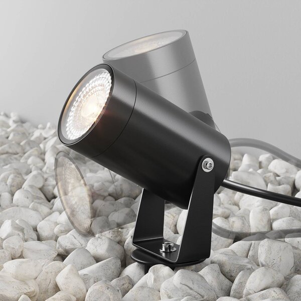 Maytoni Scope földi tüskés reflektor, fekete, alumínium, IP65, dimmelhető, Fekete, Alumínium, Modern