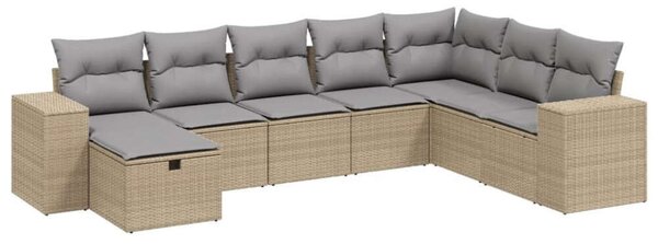 VidaXL Polyrattan Kerti Ülőgarnitúra - 8 részes