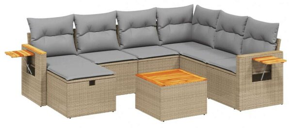 VidaXL Polyrattan Kerti Ülőgarnitúra - 8 részes szett