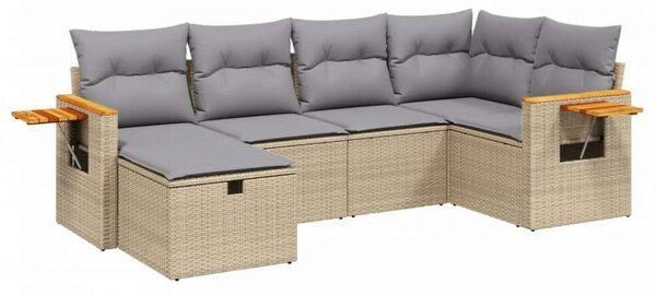 Polyrattan Kerti Ülőgarnitúra - 6 részes szett