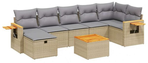 VidaXL Polyrattan Kerti Ülőgarnitúra - 8 részes