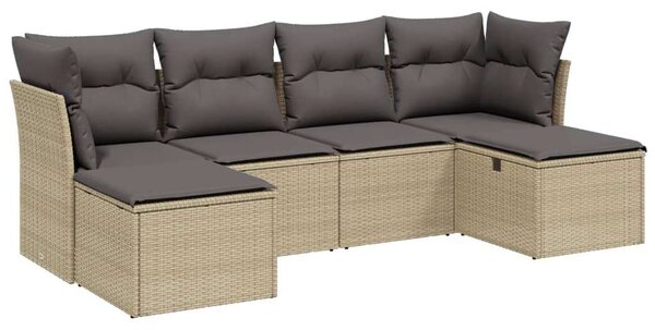 Polyrattan Kerti Ülőgarnitúra - 6 részes szett