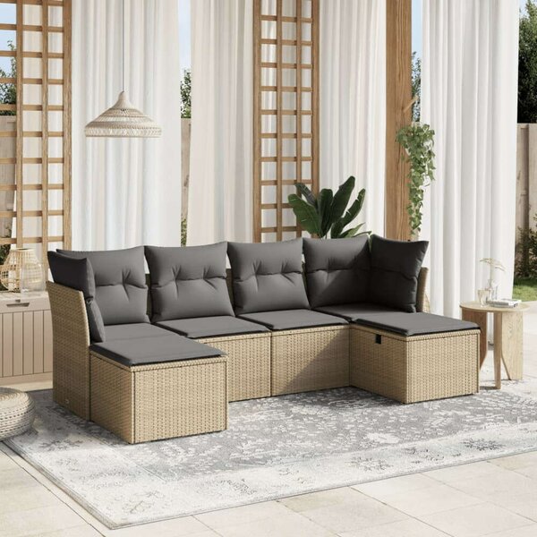 Polyrattan Kerti Ülőgarnitúra - 6 részes szett