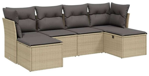 Polyrattan Kerti Ülőgarnitúra - 6 részes szett