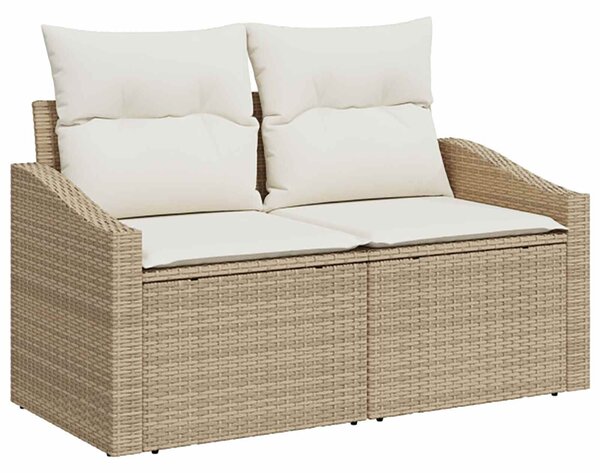 VidaXL Kanapé Szett 6 db Beige és Krémszínű Poli rattan és acél