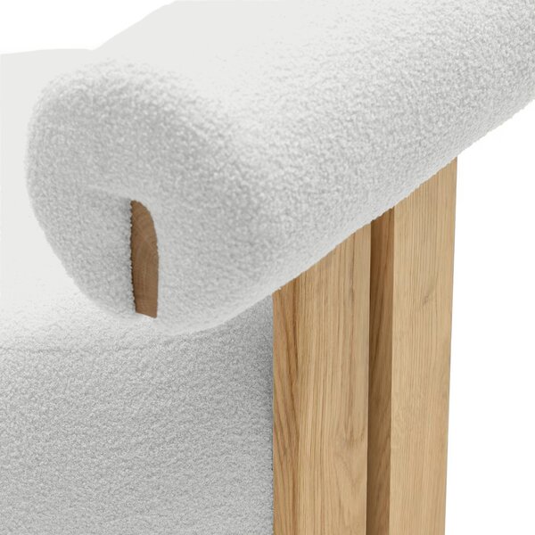 Fehér design fotel HANNA, tölgy Now or never 01