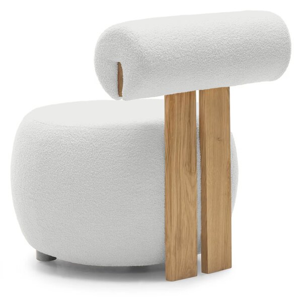 Fehér design fotel HANNA, tölgy Now or never 01