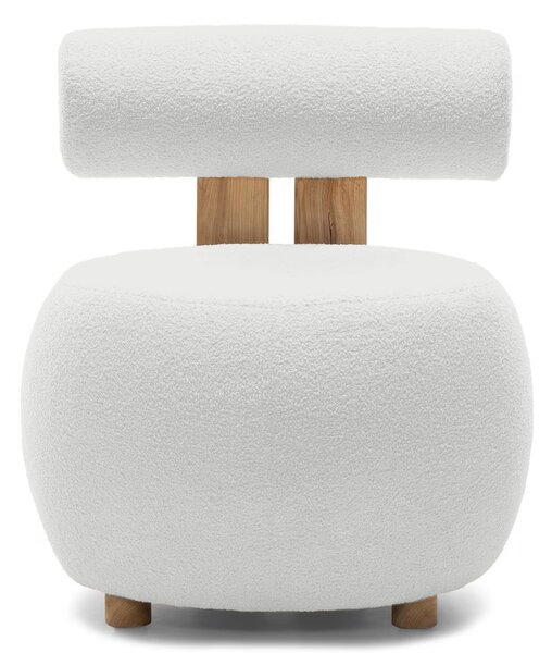 Fehér design fotel HANNA, tölgy Now or never 01
