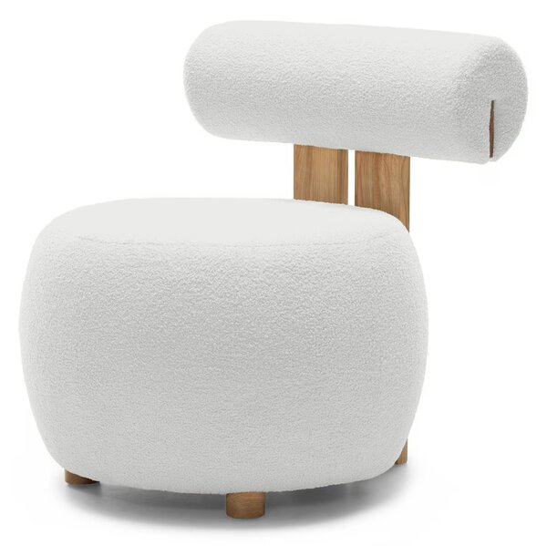 Fehér design fotel HANNA, tölgy Now or never 01