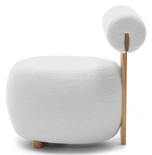 Fehér design fotel HANNA, tölgy Now or never 01