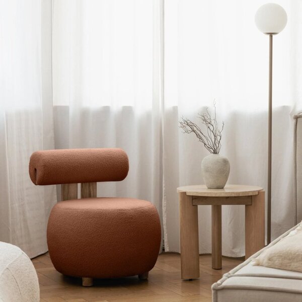 Barna design fotel HANNA, tölgy Now or never 54