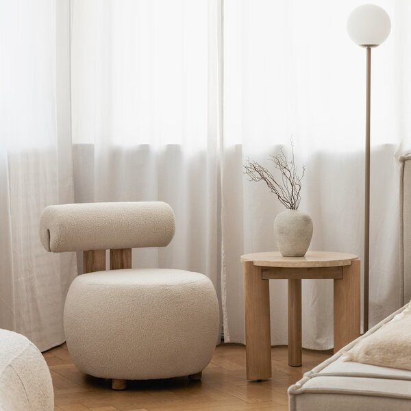 Krém design fotel HANNA, tölgy Now or never 03