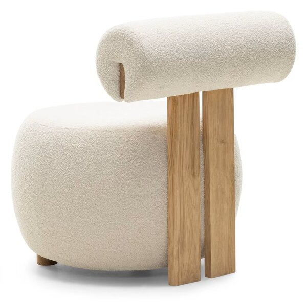 Krém design fotel HANNA, tölgy Now or never 03