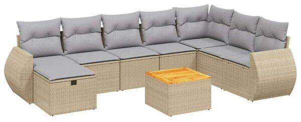 VidaXL Polyrattan Kerti Ülőgarnitúra - 9 részes