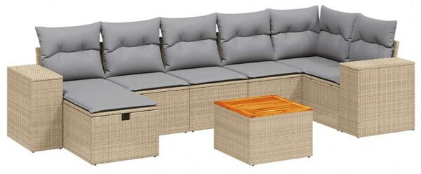 VidaXL Polyrattan Kerti Ülőgarnitúra - 8 részes