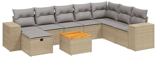 VidaXL Polyrattan Kerti Ülőgarnitúra - 9 részes