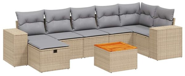 VidaXL Polyrattan Kerti Ülőgarnitúra - 8 részes